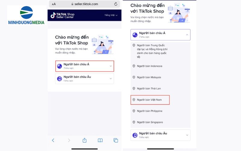 liên kết tiktok shop Truy cập trang web TikTok Shop