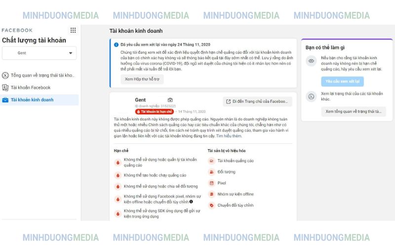 Cách khắc phục khi tài khoản quảng cáo Facebook bị vô hiệu hóa