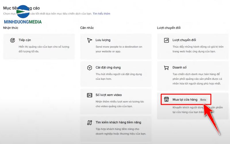 Thiết lập mục tiêu quảng cáo